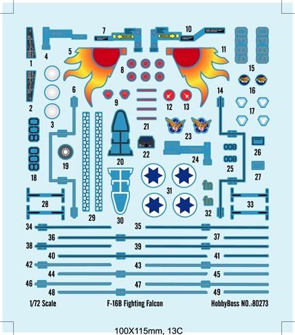 Hobby Boss 80273 F-16B Fighting Falcon 1/72 – imagen 3