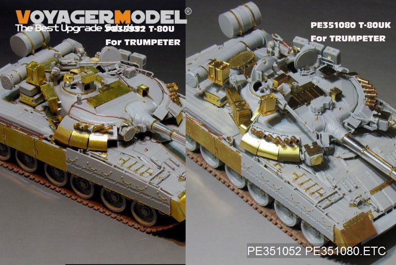 Voyager Model PE351080 Modern Russian T-80UK Main Battle Tank (smoke discharger include) For TRUMPER 09578 1/35 – Bild 17