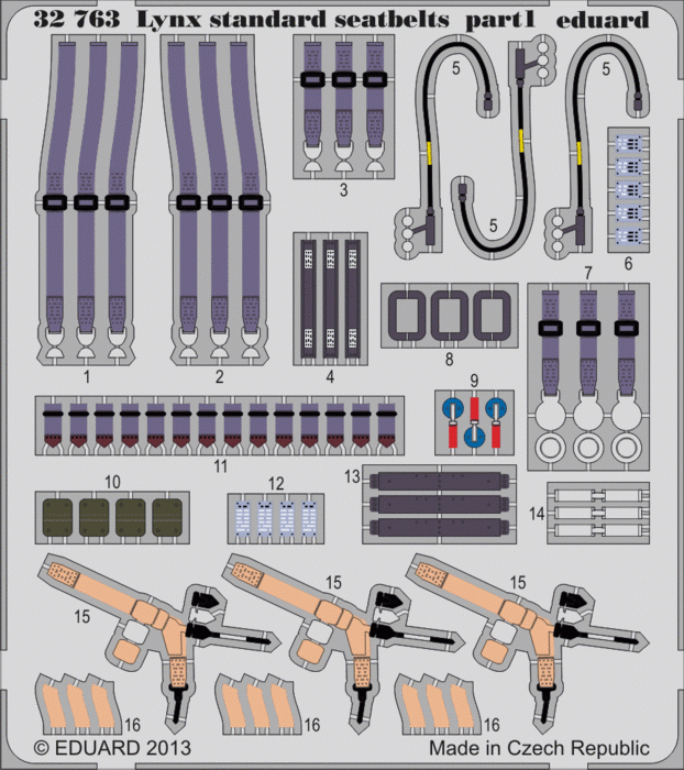 Ceintures de sécurité Eduard 32763 Lynx Mk.88 au 1/32 Revell