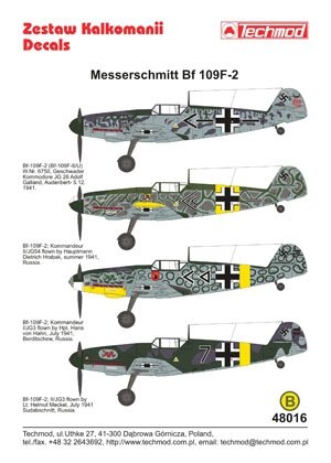 Techmod 48016 - Messerschmitt Bf 109F-2 1/48 – image 2