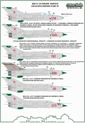 ModelMaker Decals D48153 MiG-21 in Polish service exclusive edition part IV 1/48 – Bild 4
