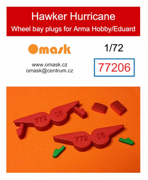 Omask 77206 Hawker Hurricane wheel bay plugs (for Arma Hobby) 1/72