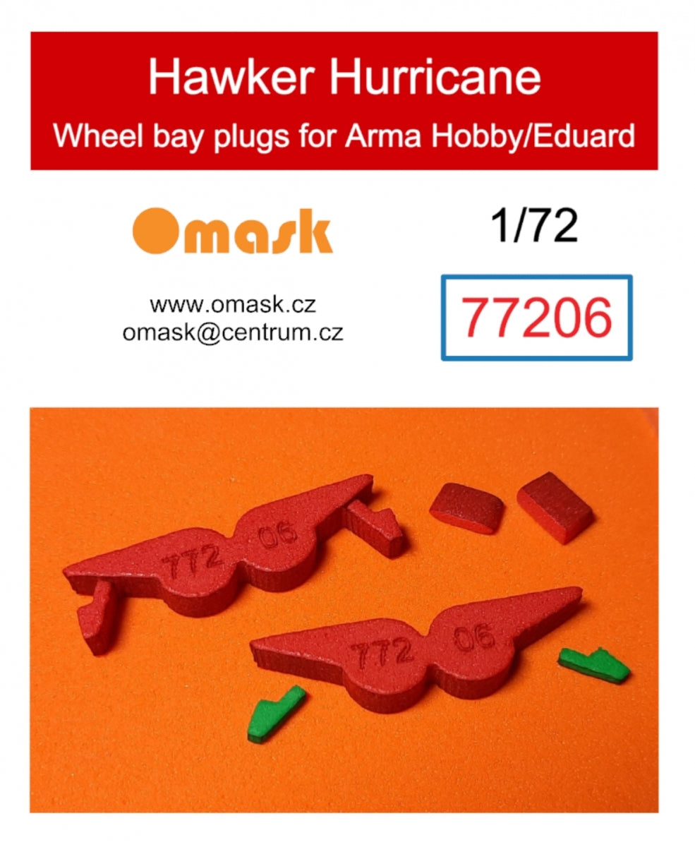 Omask 77206 Hawker Hurricane wheel bay plugs (for Arma Hobby) 1/72