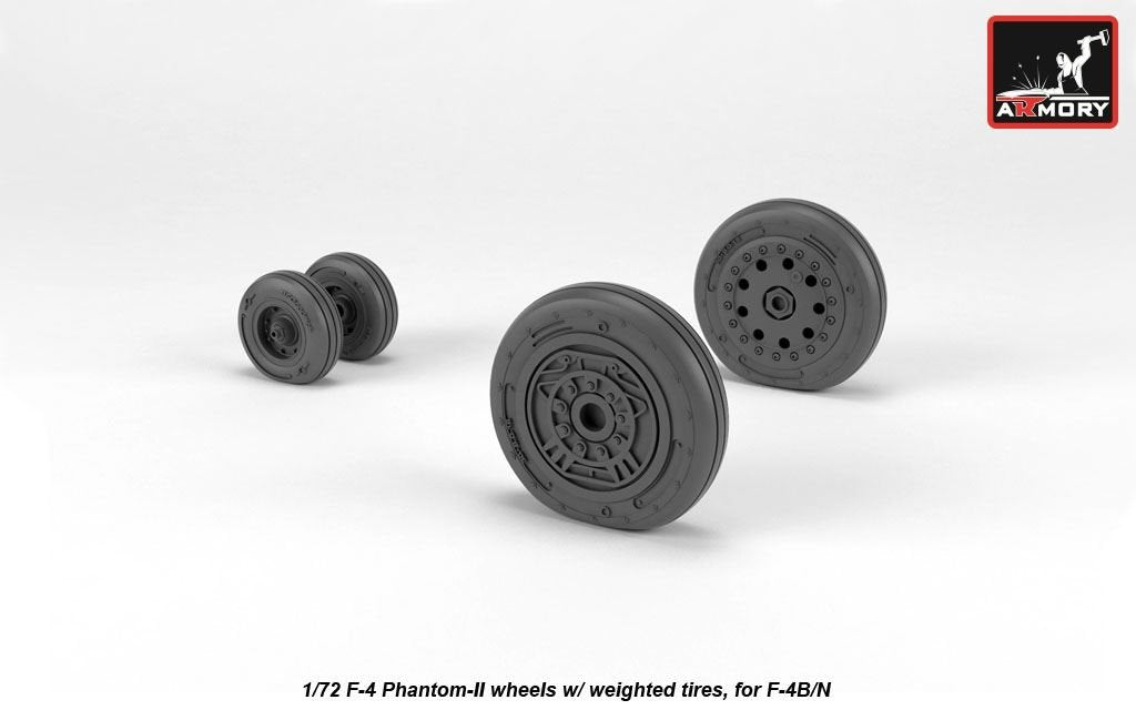 Armory Models AW72328 F-4 Phantom-II wheels w/ weighted tires, early 1/72 – immagine 3