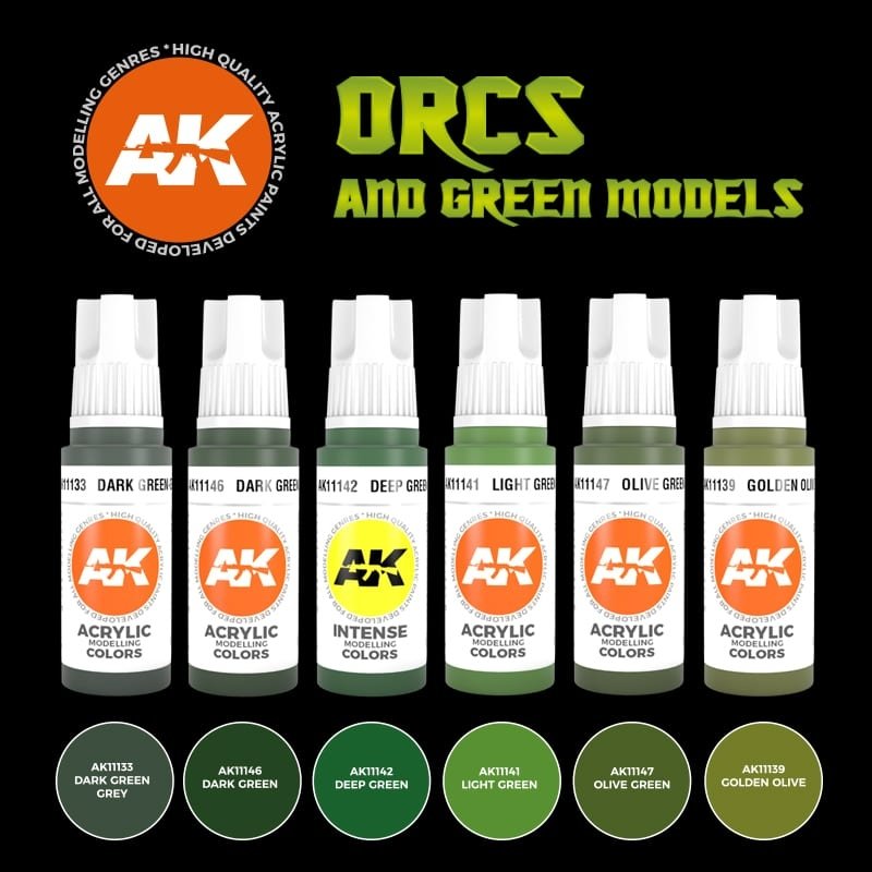 AK Interactive AK11600 3G ORCS ET MODÈLES VERTS – image 2