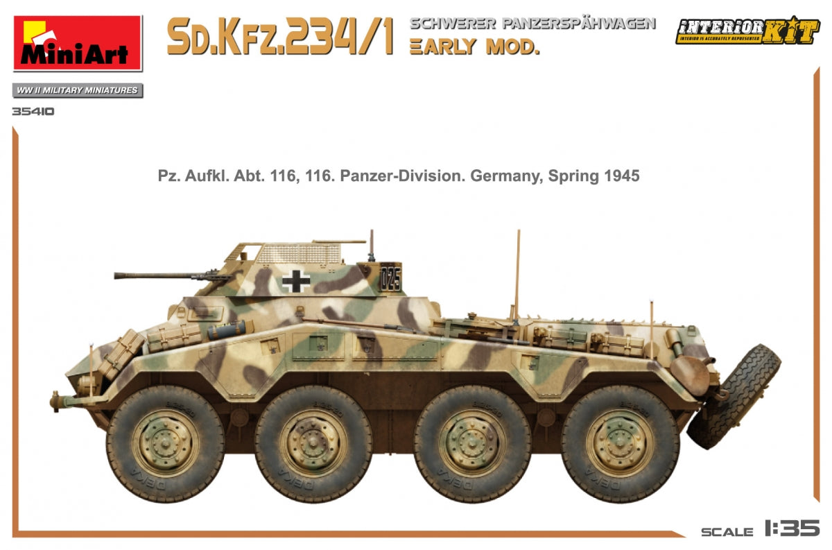 MiniArt 35410 Sd.Kfz.234/1 Schwerer Panzerspahwagen. EARLY MOD. INTERIOR KIT 1/35 – imagen 17