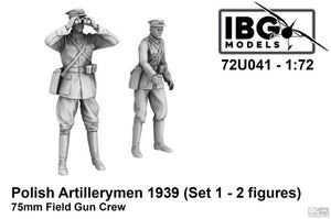 IBG 72U041 Polish Artillerymen - 75mm Field Gun Crew Set 1 (3d printed - 2 figures) 1/72