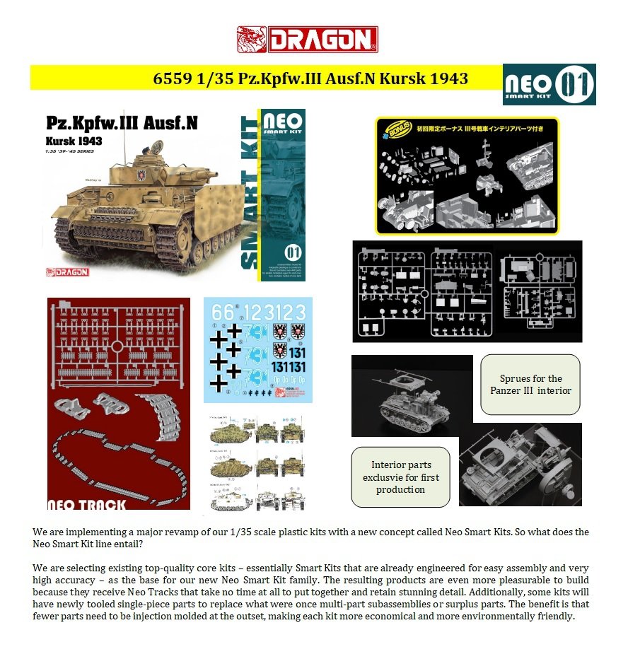Dragon 6559 Pz. Kpfw. III Ausf.N Koursk 1943 1/35 – image 2