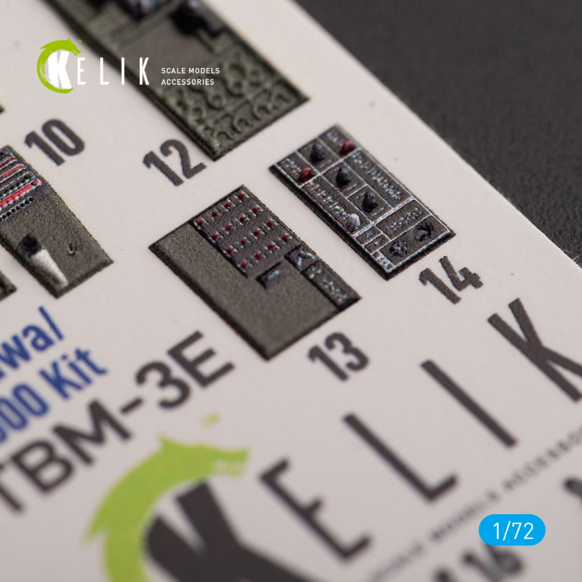 KELIK K72156 TBM-3E - interior 3D decals for Hobby 2000/Hasegawa kit 1/72 – immagine 3