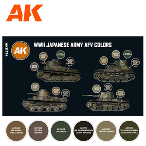 AK Interactive AK11774 WWII JAPANESE ARMY AFV COLORS 6x17 ml – Bild 2