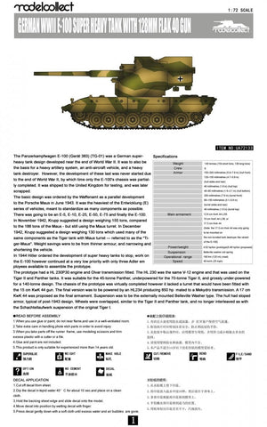 Modelcollect UA72133 German WWII E-100 super heavy tank with 128mm flak 40 gun 1/72 – Bild 3