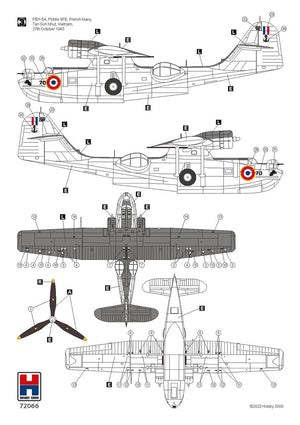 Hobby 2000 72066 Consolidated PBY-5A Catalina PTO (Academy + CARTOGRAF + MASQUES) 1/72 – image 6