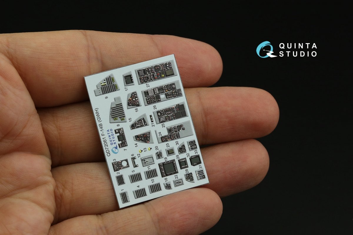 Quinta Studio QD72061 F-14B 3D-Printed &amp;amp; coloured Interior on decal paper (GWH) 1/72 – imagen 6