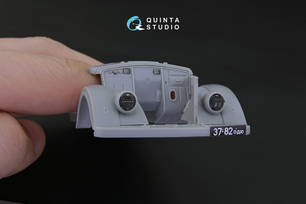 Intérieur imprimé en 3D et coloré sur papier décalcomanie Quinta Studio QD35004 GAZ 69 Family (pour kit Bronco) 1/35 – image 5