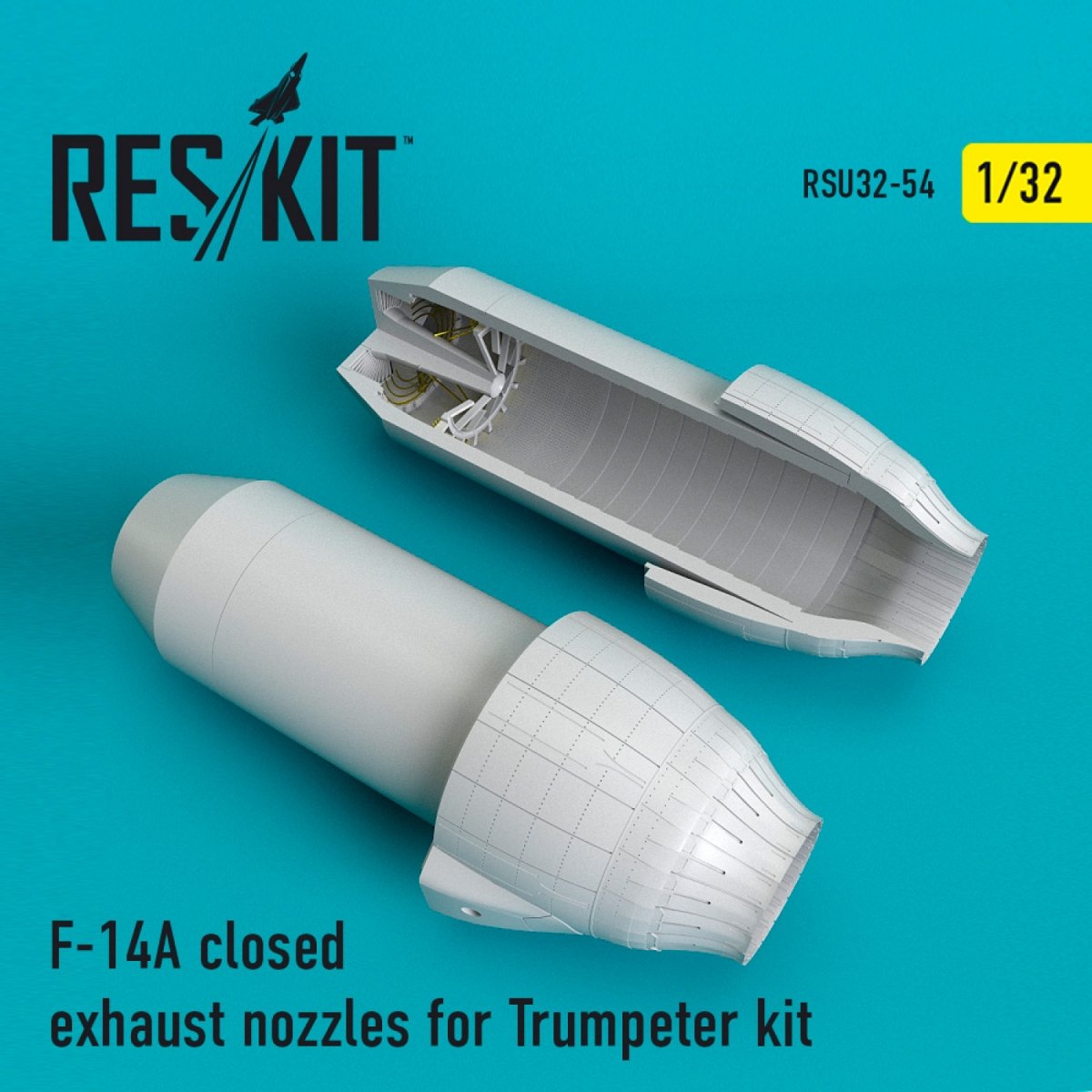 RESKIT RSU32-0054 F-14A « TOMCAT » : TUYAUX D'ÉCHAPPEMENT FERMÉS POUR MAQUETTE TRUMPETER 1/32
