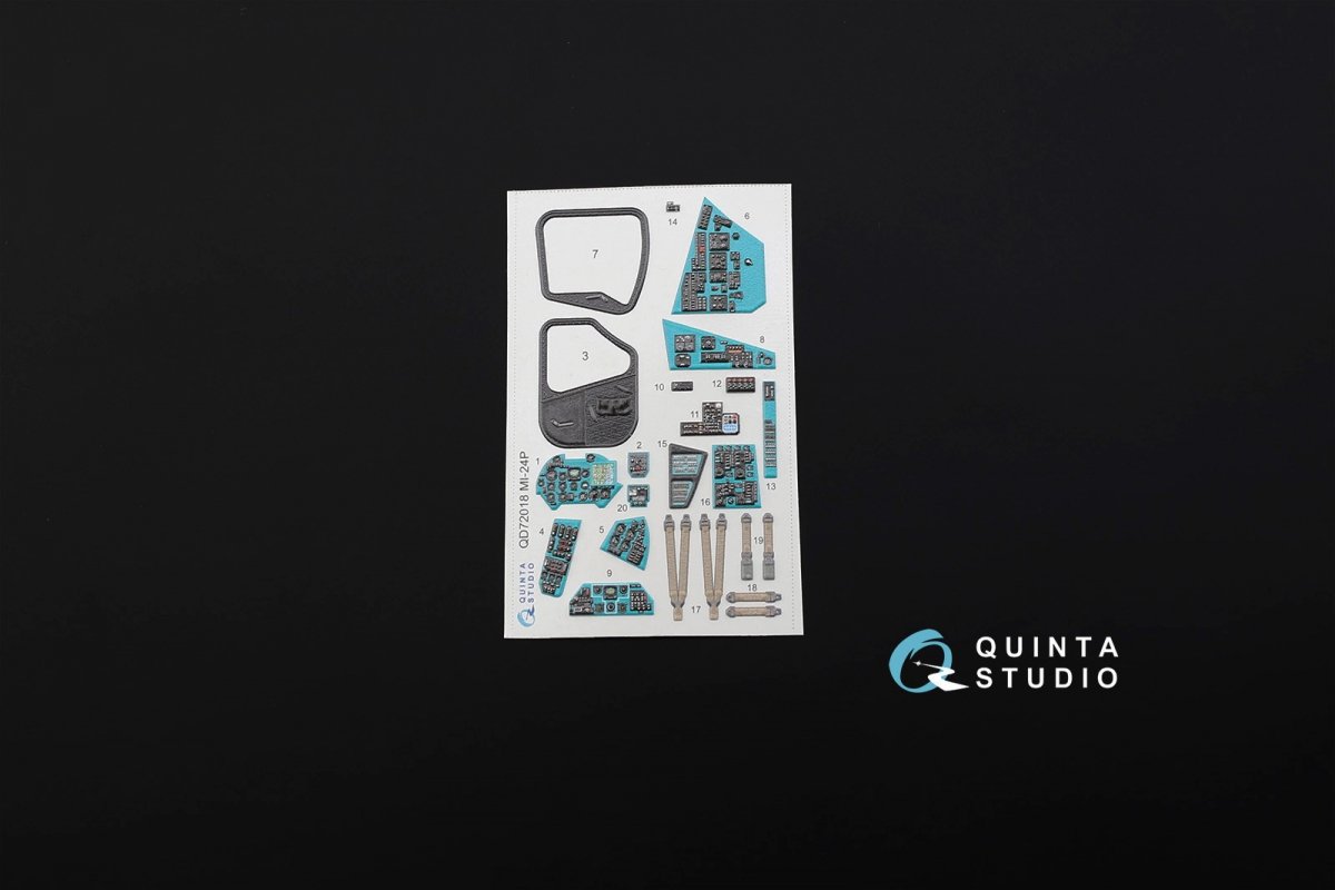 Quinta Studio QD72018 Mi-24P 3D-Printed &amp;amp; coloured Interior on decal paper (for Zvezda kit) 1/72 – immagine 3