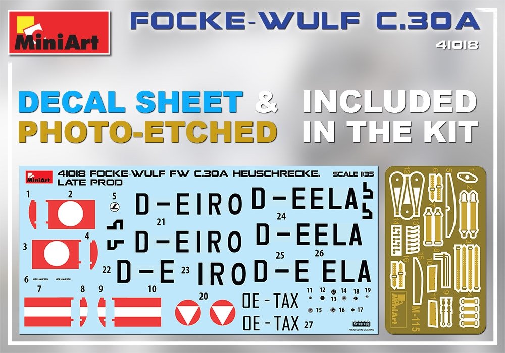MiniArt 41018 FOCKE-WULF FW C.30A HEUSCHRECKE. LATE PROD 1/35 – immagine 2