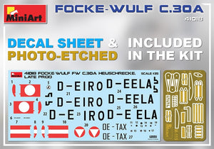 MiniArt 41018 FOCKE-WULF FW C.30A HEUSCHRECKE. LATE PROD 1/35 – immagine 2