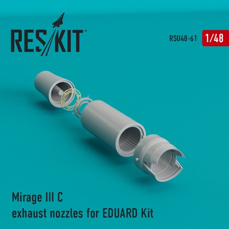 RESKIT RSU48-0061 Buses d&amp;#39;échappement Mirage III C pour maquette Eduard au 1/48