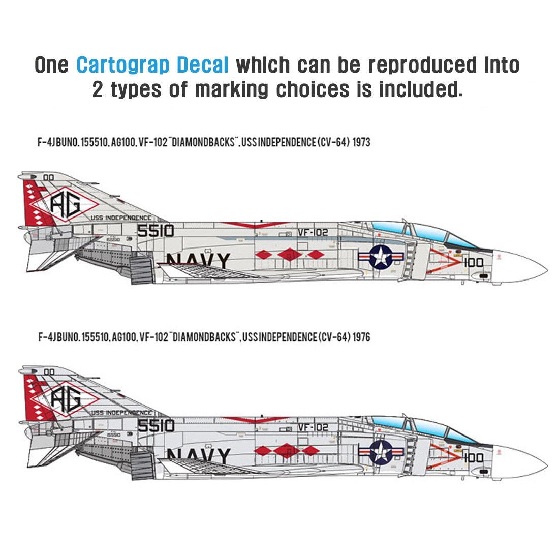 Academy 12323 USN F-4J VF-102 Diamondbacks 1/48 – imagen 4