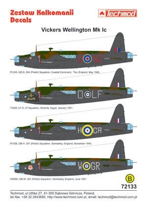 Techmod 72133 - Vickers Wellington IC 1/72 – zdjęcie 2