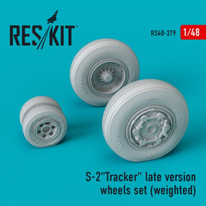 RESKIT RS48-0379 S-2 &amp;quot;TRACKER&amp;quot; LATE VERSION WHEELS SET (WEIGHTED) 1/48 1/48