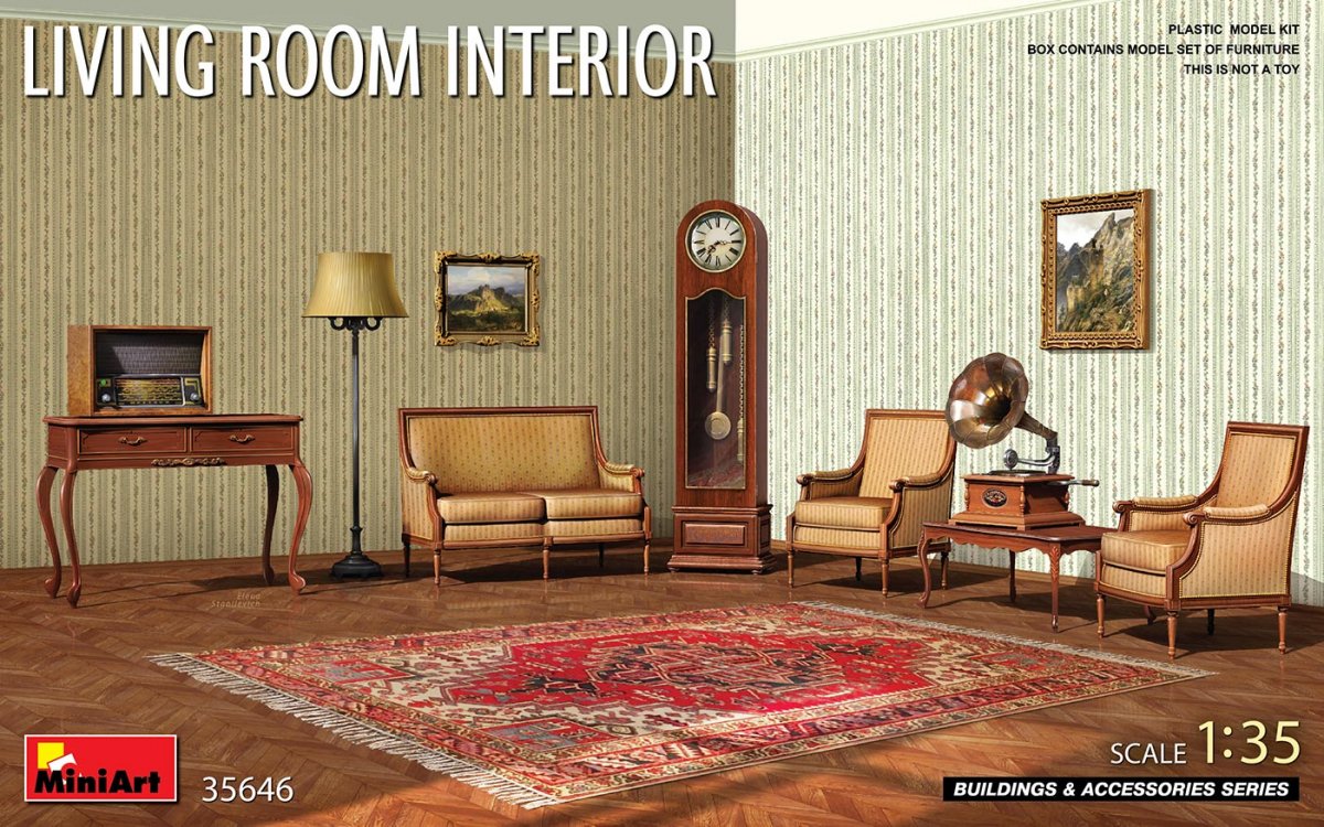MiniArt 35646 LIVING ROOM INTERIOR 1/35 – immagine 2