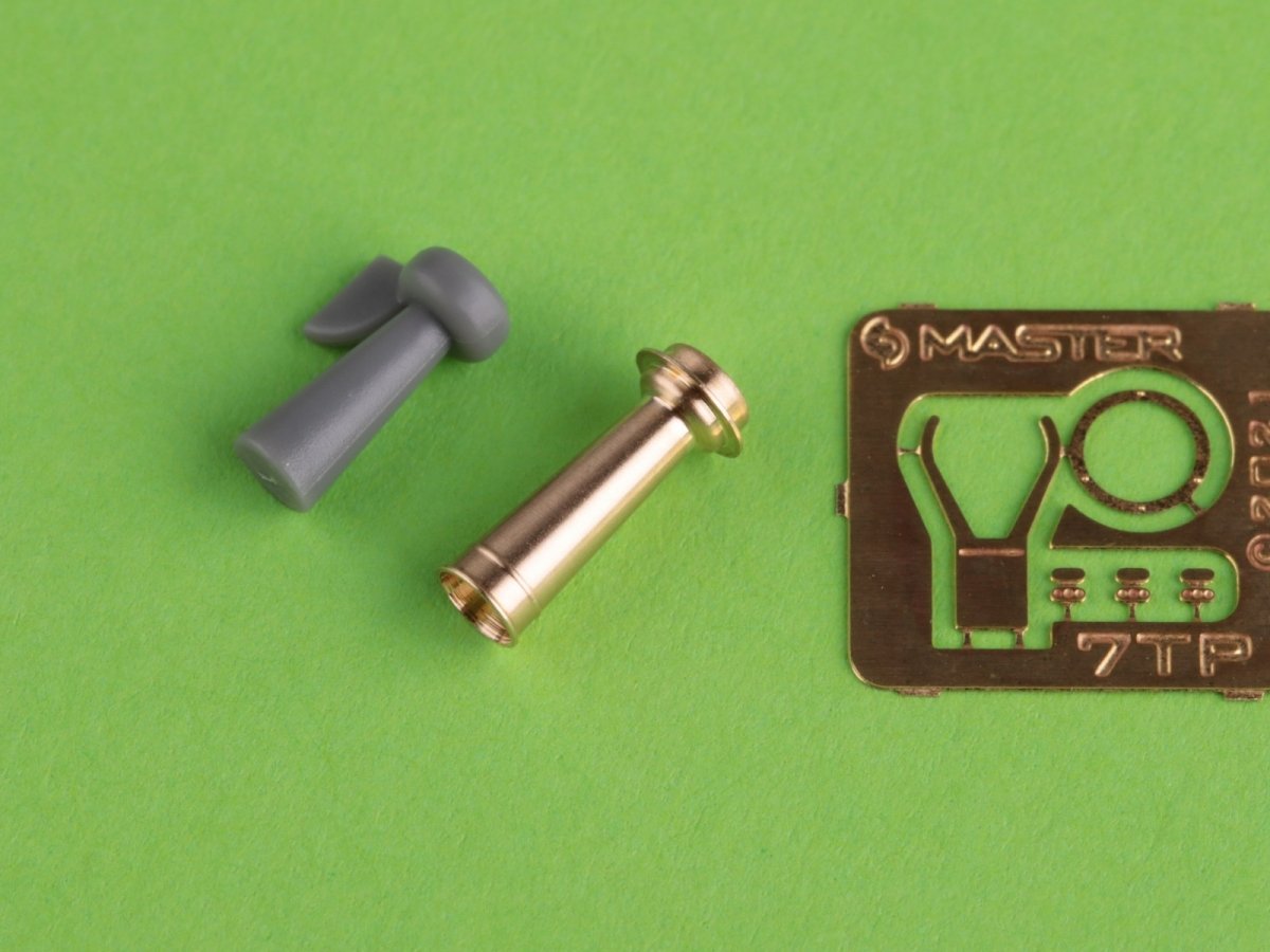 Master GM-35-036 Polski czołg lekki 7TP - podwójna wieża - lufa ckmu wz.30 (opancerzona) i klakson (do zestawu IBG) 1/35 – zdjęcie 6