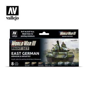 Vallejo 70224 Troisième Guerre mondiale Blindés et infanterie est-allemands 8x17ml