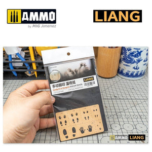 Liang 0004 Handprint &amp;amp; Shoeprint Airbrush Stencils – immagine 2