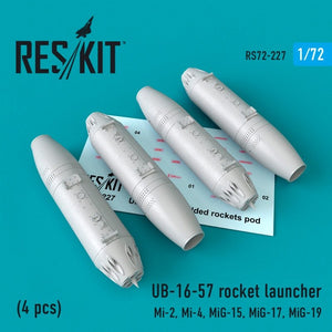 Lance-roquettes RESKIT RS72-0227 UB-16-57 (4 pièces) 1/72