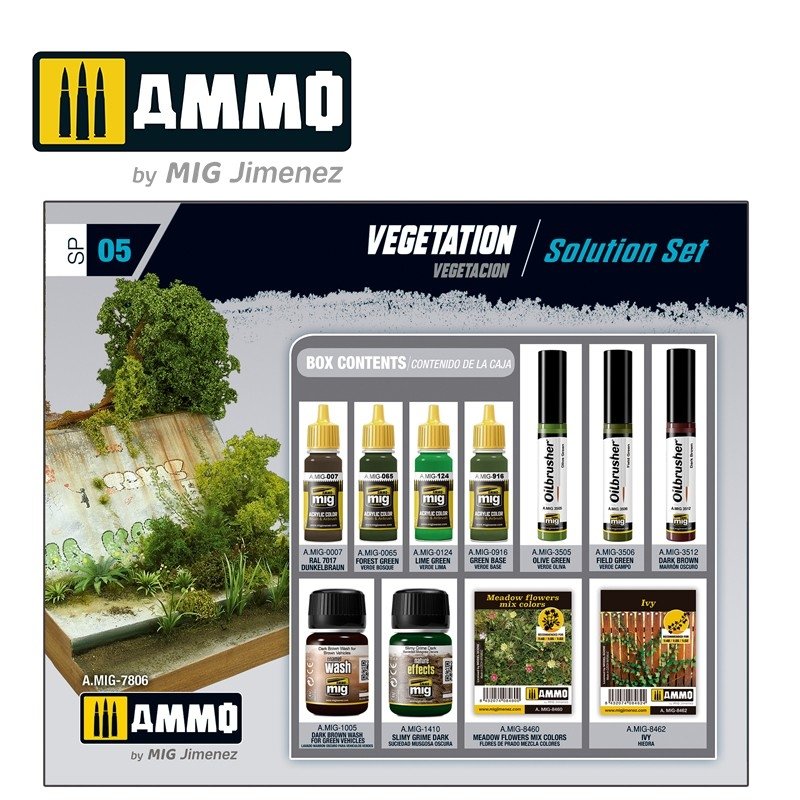 AMMO of Mig Jimenez 7806 VEGETATION. SOLUTION SET – imagen 2