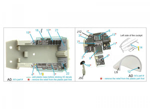 Quinta Studio QDS-48280 F/A-18C late 3D-Printed &amp;amp; colored Interior on decal paper (HobbyBoss)(Small version) 1/48 – image 2