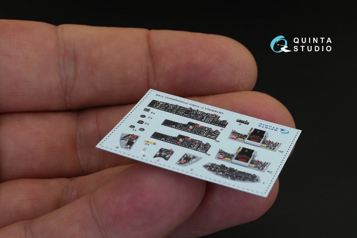 Quinta Studio QD48063 F-104G 3D-Printed &amp;amp; coloured Interior on decal paper (for Hasegawa kit) 1/48 – immagine 4