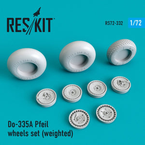 RESKIT RS72-0332 DO-335В &amp;quot;PFEIL&amp;quot; WHEELS SET (WEIGHTED) 1/72