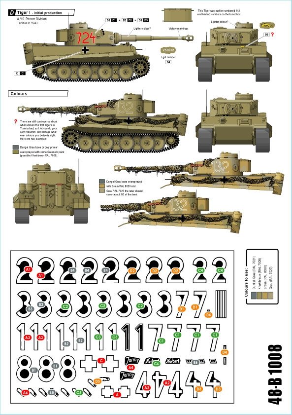 Star Decals 48-B1008 Tigres d&amp;#39;Afrique. Tigres en Tunisie 1942-43 1/48 – image 2