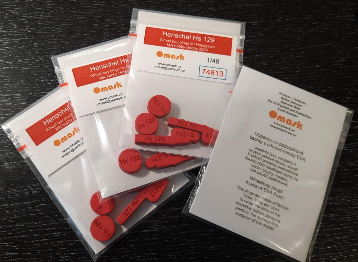 Omask 74813 Henschel Hs 129 wheel bay plugs (for Hasegawa, MN Hobby, Hobby 2000)) 1/48 – image 3