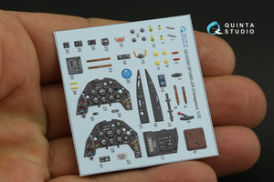 Quinta Studio QD32083 Bf 109G-2/G-4 3D-Printed &amp;amp; colored Interior on decal paper (Hasegawa) 1/32 – image 2