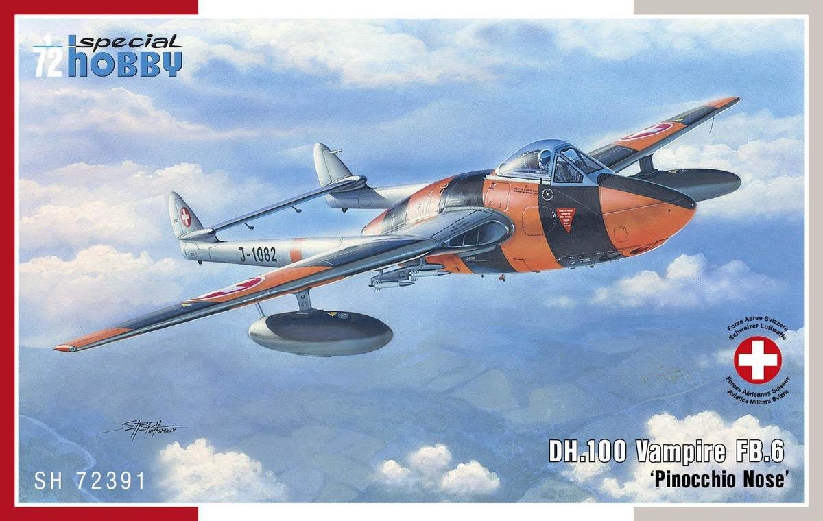 Special Hobby 72391 DH.100 Vampire 6 &amp;#39;Pinocchio Nose&amp;#39; 1/72