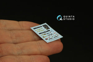 Quinta Studio QD72049 Me-262A 3D-Printed &amp;amp; coloured Interior on decal paper (Airfix) 1/72 – immagine 5