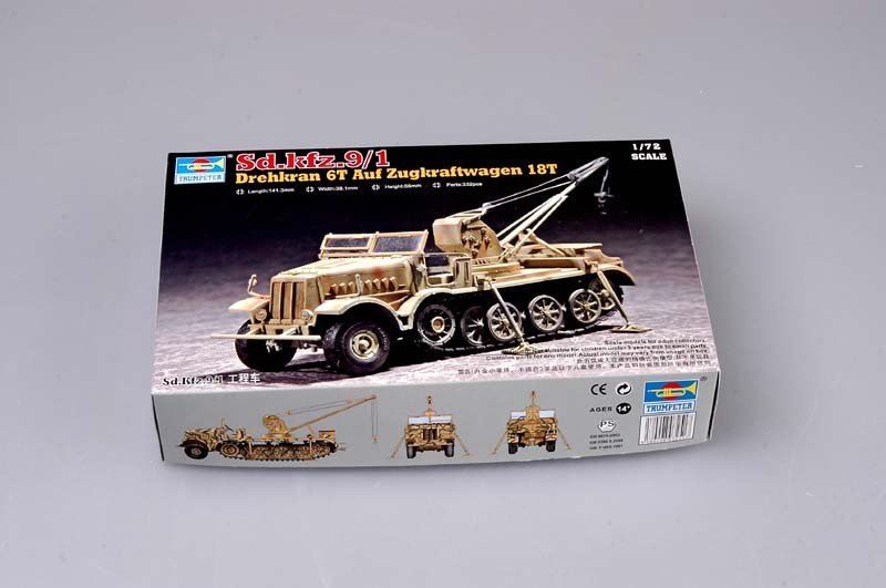 Trumpeter 07251 Drehkran 6t auf Zugkraftwagen 18t (Sd.kfz.9/1) 1/72 – Bild 2