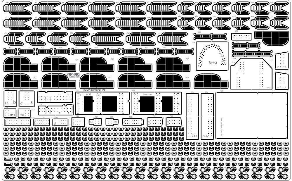 Pontos 23001F2 BISMARCK 1941 Detail Up Set Basic Ver.2 1/200 – image 9