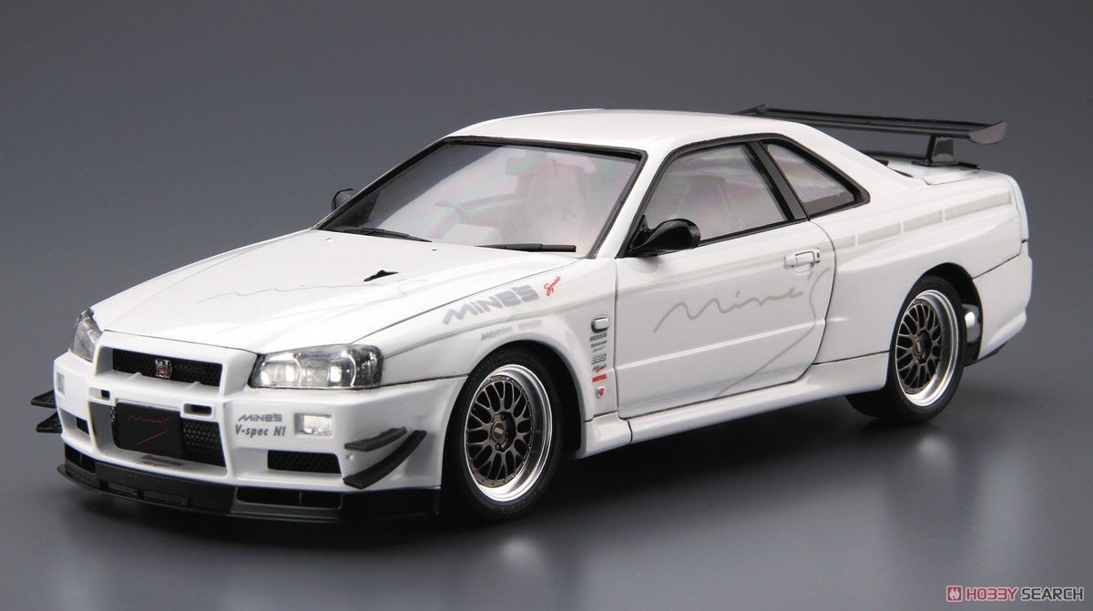 Aoshima 05986 Nissan Skyline GT-R R34 BNR3 1/24 – immagine 2