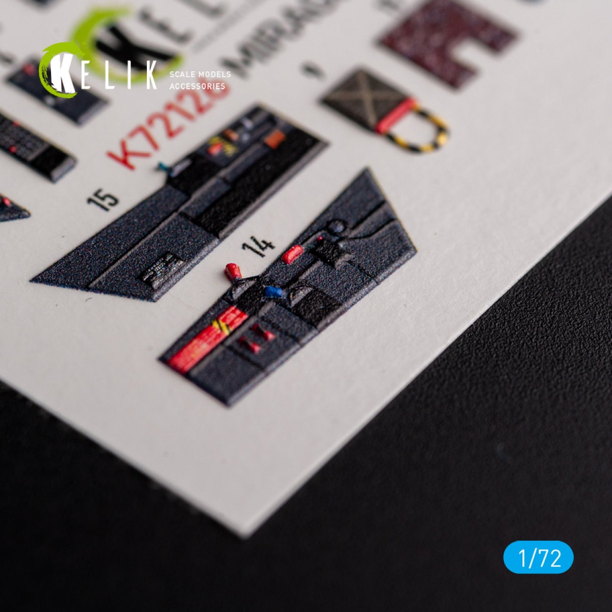 KELIK K72126 MIRAGE III C - interior 3D decals for Modelsvit kit 1/72 – image 4