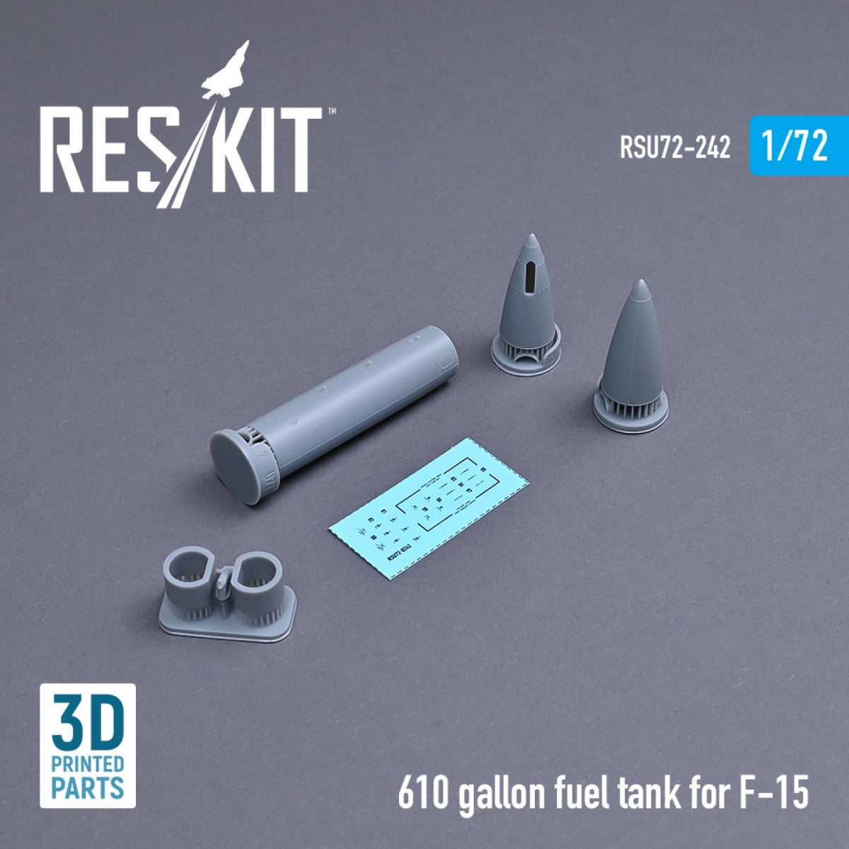 RESKIT RSU72-0242 610 GALLON FUEL TANK FOR F-15 (1 PCS) (3D PRINTED) 1/72 – Bild 2
