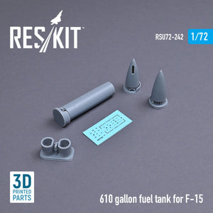 RESKIT RSU72-0242 610 GALLON FUEL TANK FOR F-15 (1 PCS) (3D PRINTED) 1/72 – Bild 2