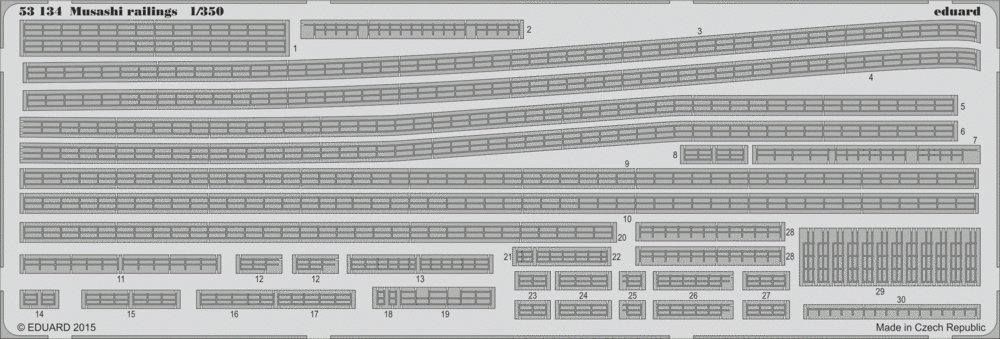 Eduard 53134 Musashi railings TAMIYA 1/350