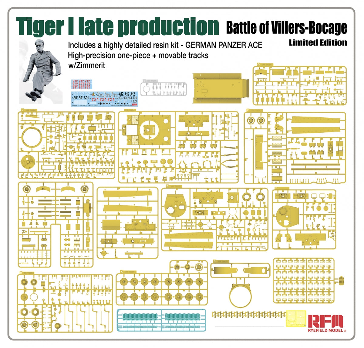 Rye Field Model 5101 Tiger I, édition limitée Bataille de Villers-Bocage, fin de production, échelle 1/35 – image 5