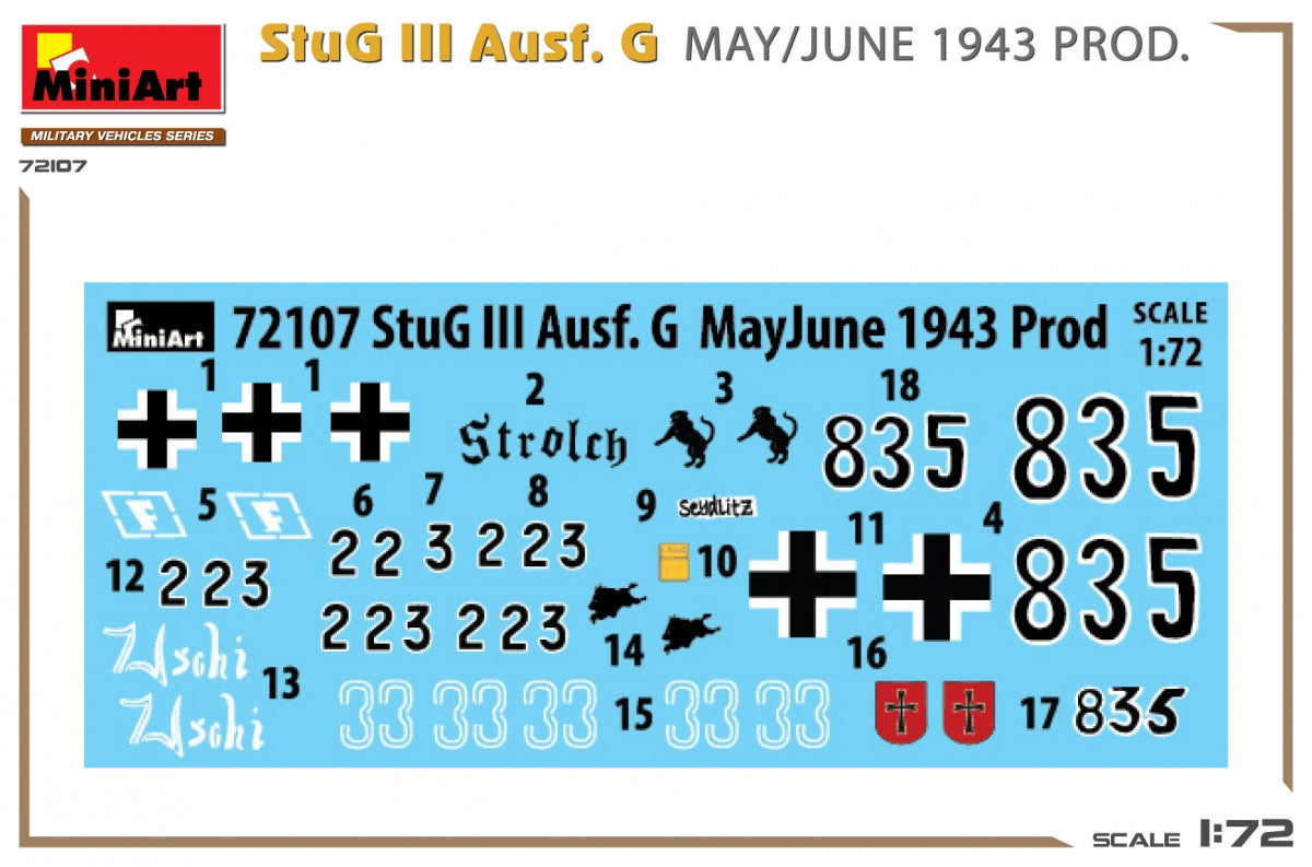 MiniArt 72107 StuG III Ausf. G MAY/JUNE 1943 PROD. 1/72 – immagine 2