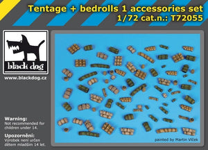 Black Dog T72055 Tentage plus bedrols 1 accessories set 1/72 – zdjęcie 2